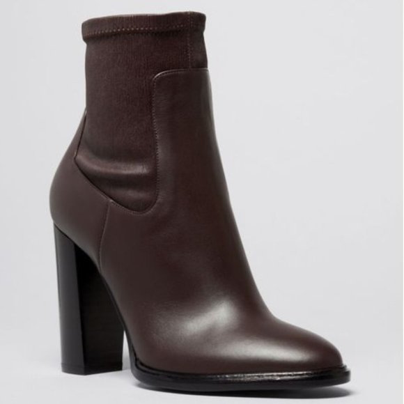 Vince Shoes - Vince Brown "Odelia" Leather Ankle Cherry Boots